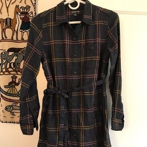 Toad & Co Re-Form Flannel Shirt Dress small